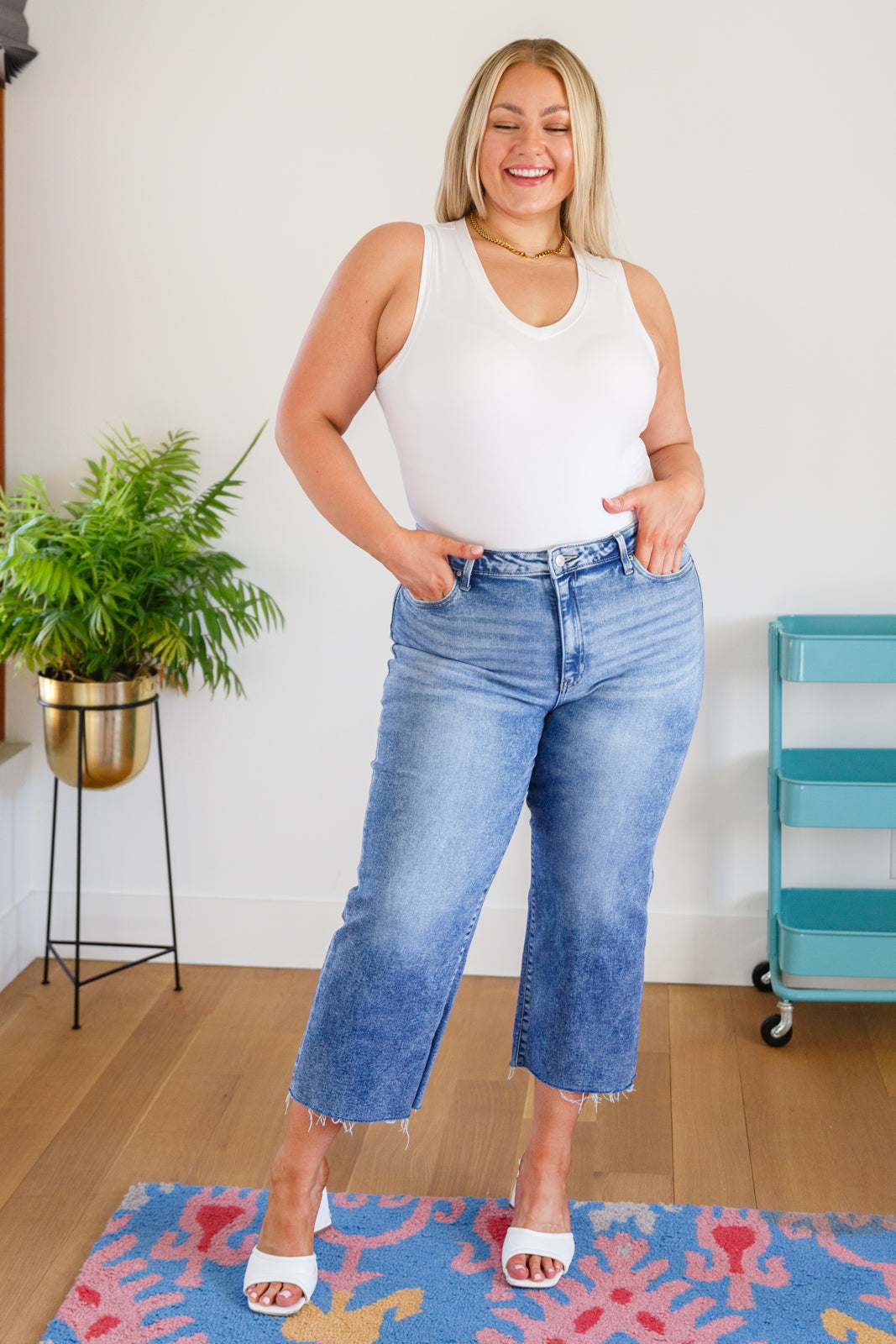 Simple Is The Way Wide Leg Capris (24,25)