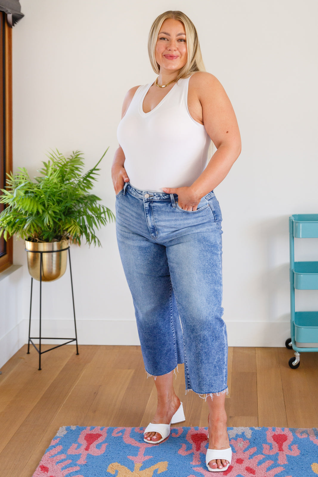 Simple Is The Way Wide Leg Capris (24,25)