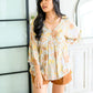 Singled Out Floral Blouse in Green