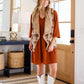 Snug And Stylish Plaid Fur Lined Wide Collar Vest