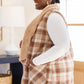 Snug And Stylish Plaid Fur Lined Wide Collar Vest