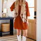 Snug And Stylish Plaid Fur Lined Wide Collar Vest