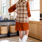 Snug And Stylish Plaid Fur Lined Wide Collar Vest