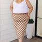 Start Your Engines Checkered Midi Skirt