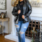 Streets of Dublin Faux Leather Blazer
