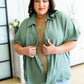 Sweet Simplicity Button Down Blouse in Sage