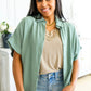 Sweet Simplicity Button Down Blouse in Sage