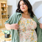 Sweet Simplicity Button Down Blouse in Sage