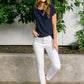 Talia High Waisted White Skinny Jeans