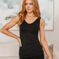 The Basics Reversible Longline Tank in Black