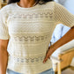 Thea Crocheted Knit Top