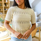 Thea Crocheted Knit Top