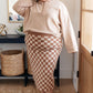 Start Your Engines Checkered Midi Skirt