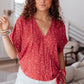 Tie A Bow Top In Red