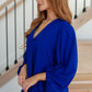 What Do You Say Balloon Sleeve Blouse