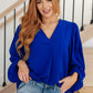 What Do You Say Balloon Sleeve Blouse