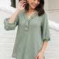 Wonderfully Waffled Top in Sage