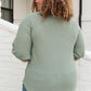 Wonderfully Waffled Top in Sage